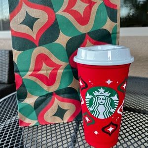 FREE Bundle Add! Starbucks Red Cup Day Holiday Reusable Cup NEW